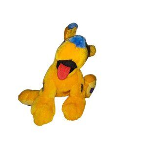 Shalom Dog Carnival Plush Gold Purple Blue Stuffed Animal Prize Toy 11in Vintage